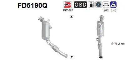 Soot/Particulate Filter, exhaust system Mercedes-Benz V-CLASS · Mercedes-Benz VITO Van · Mercedes-Benz VITO Mixto