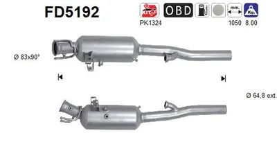 Soot/Particulate Filter, exhaust system Mercedes-Benz B-CLASS Sports Tourer · Mercedes-Benz A-CLASS · Mercedes-Benz CLA Coupe