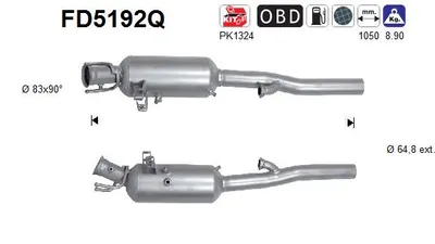 Soot/Particulate Filter, exhaust system Mercedes-Benz B-CLASS Sports Tourer · Mercedes-Benz A-CLASS · Mercedes-Benz CLA Coupe