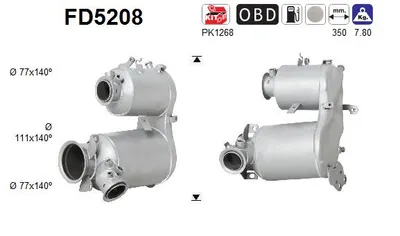 Soot/Particulate Filter, exhaust system Vw GOLF VII Variant · Seat LEON · Vw GOLF VII