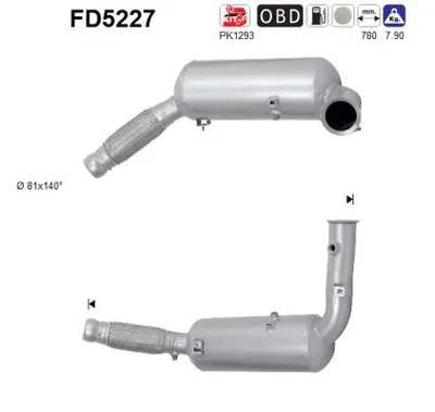Soot/Particulate Filter, exhaust system Mercedes-Benz SPRINTER 3,5-t Bus · Mercedes-Benz SPRINTER 3-t Platform/Chassis · Mercedes-Benz SPRINTER 3-t Van