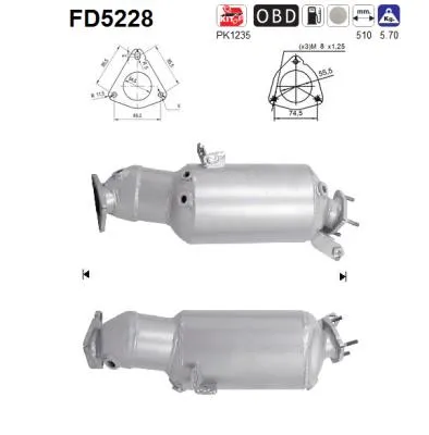 Soot/Particulate Filter, exhaust system Audi A6 C6 · Audi A6 C6 Avant