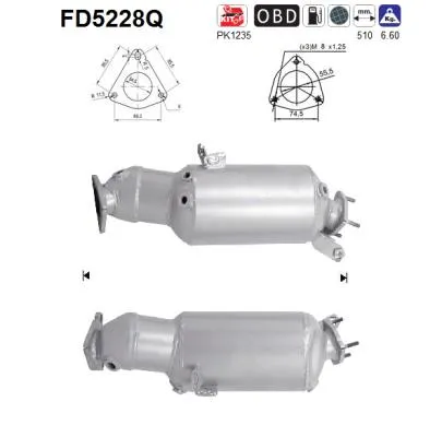 Soot/Particulate Filter, exhaust system Audi A6 C6 · Audi A6 C6 Avant