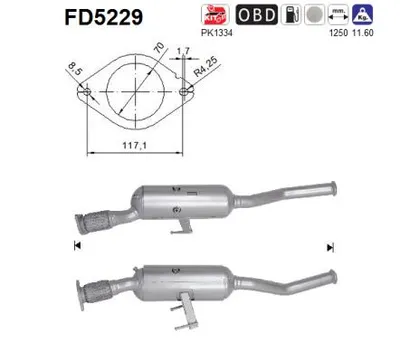 Soot/Particulate Filter, exhaust system Vauxhall MOVANO Mk II Chassis/Cab · Nissan NV400 Van · Nissan NV400 Platform/Chassis