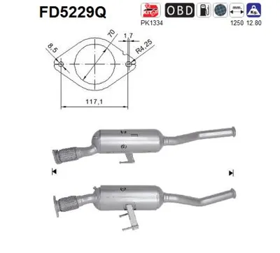 Soot/Particulate Filter, exhaust system Vauxhall MOVANO Mk II Chassis/Cab · Nissan NV400 Van · Nissan NV400 Platform/Chassis