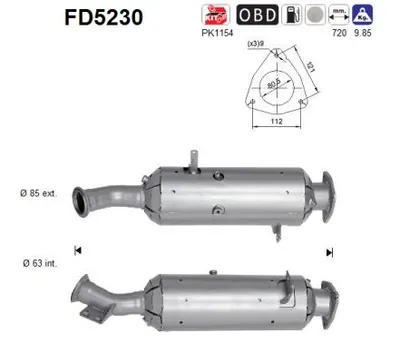 Soot/Particulate Filter, exhaust system Iveco DAILY VI Platform/Chassis · Iveco DAILY VI Van