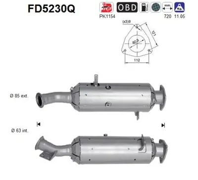 Soot/Particulate Filter, exhaust system Iveco DAILY VI Platform/Chassis · Iveco DAILY VI Van