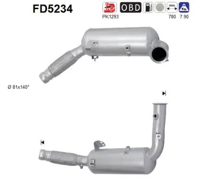 Soot/Particulate Filter, exhaust system Mercedes-Benz SPRINTER 3,5-t Bus · Mercedes-Benz SPRINTER 3-t Platform/Chassis · Mercedes-Benz SPRINTER 3-t Van