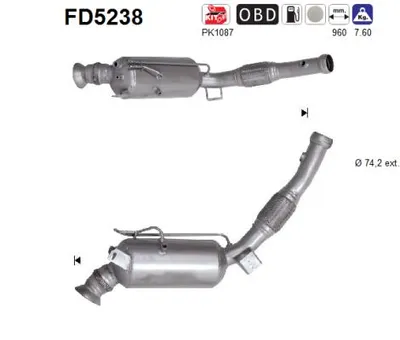 Soot/Particulate Filter, exhaust system Mercedes-Benz V-CLASS · Mercedes-Benz VITO Van · Mercedes-Benz VITO Mixto