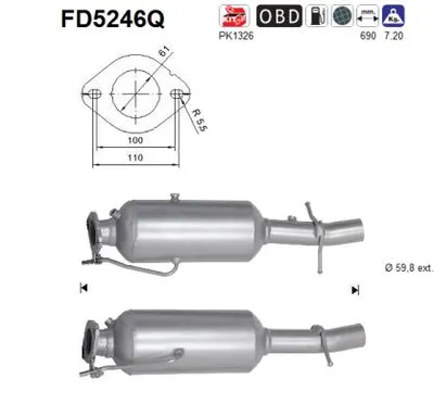Soot/Particulate Filter, exhaust system Ford TRANSIT V363 Bus · Ford TRANSIT V363 Van · Ford TRANSIT V363 Platform/Chassis
