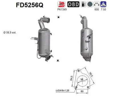 Soot/Particulate Filter, exhaust system Vauxhall ZAFIRA Mk III · Opel ZAFIRA TOURER C