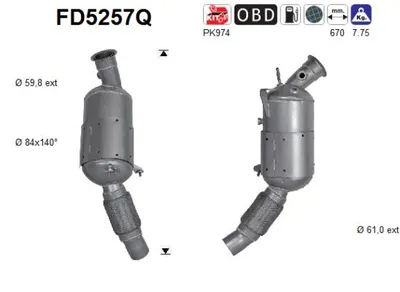 Soot/Particulate Filter, exhaust system Bmw X1