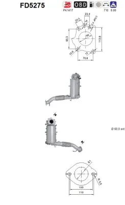 Soot/Particulate Filter, exhaust system Mazda CX-5 · Mazda CX-5 Van