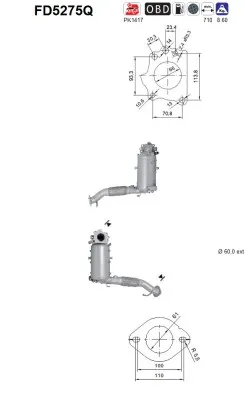 Soot/Particulate Filter, exhaust system Mazda CX-5 · Mazda CX-5 Van
