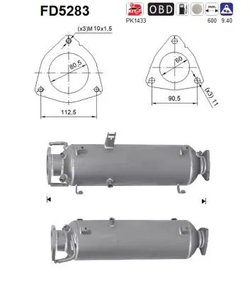 Soot/Particulate Filter, exhaust system Iveco DAILY IV Bus · Iveco DAILY IV Platform/Chassis · Iveco DAILY IV Van