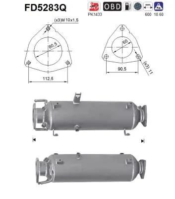 Soot/Particulate Filter, exhaust system Iveco DAILY IV Bus · Iveco DAILY IV Platform/Chassis · Iveco DAILY IV Van