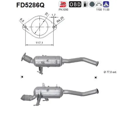 Soot/Particulate Filter, exhaust system Opel MOVANO B Bus · Opel MOVANO B Van · Opel MOVANO B Platform/Chassis