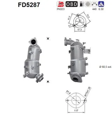 Soot/Particulate Filter, exhaust system Toyota RAV 4 IV · Toyota RAV 4 IV VAN