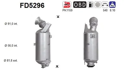 Soot/Particulate Filter, exhaust system Mercedes-Benz CLS · Mercedes-Benz E-CLASS · Mercedes-Benz E-CLASS T-Model