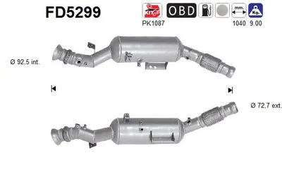Soot/Particulate Filter, exhaust system Mercedes-Benz SPRINTER 3,5-t Platform/Chassis · Mercedes-Benz SPRINTER 5-t Platform/Chassis · Mercedes-Benz SPRINTER 3,5-t Bus