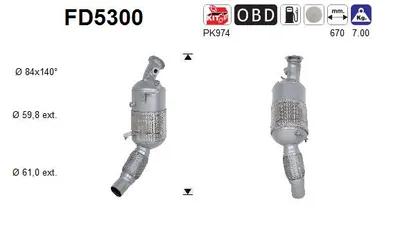 Soot/Particulate Filter, exhaust system Bmw X1