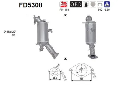 Soot/Particulate Filter, exhaust system Jaguar XE · Jaguar XF II · Land Rover DISCOVERY SPORT