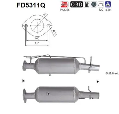 Soot/Particulate Filter, exhaust system Ford TRANSIT Bus · Ford TRANSIT Van · Ford TRANSIT Platform/Chassis