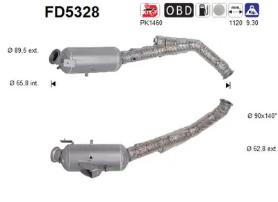 Soot/Particulate Filter, exhaust system Mercedes-Benz M-CLASS · Mercedes-Benz GL-CLASS