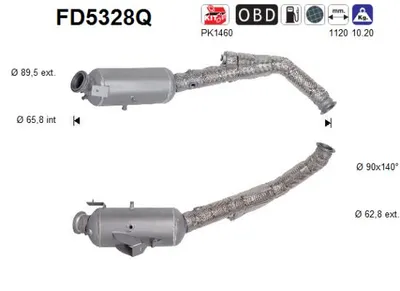 Soot/Particulate Filter, exhaust system Mercedes-Benz M-CLASS · Mercedes-Benz GL-CLASS