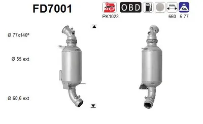 Soot/Particulate Filter, exhaust system Vw CRAFTER 30-35 Bus · Vw CRAFTER 30-50 Van · Vw CRAFTER 30-50 Platform/Chassis