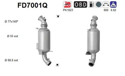 Soot/Particulate Filter, exhaust system Vw CRAFTER 30-35 Bus · Vw CRAFTER 30-50 Van · Vw CRAFTER 30-50 Platform/Chassis