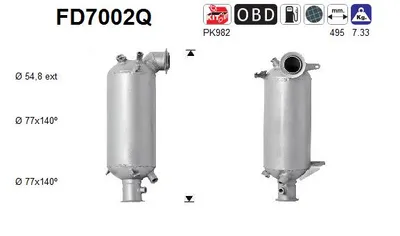 Soot/Particulate Filter, exhaust system Vw MULTIVAN T5 · Vw TRANSPORTER T5 Platform/Chassis (7JD, 7JE, 7JL, 7JY, 7JZ, 7F · Vw TRANSPORTER T5 Van