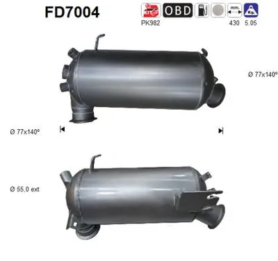 Soot/Particulate Filter, exhaust system Vw TRANSPORTER T5 Van · Vw TRANSPORTER T5 Bus · Vw MULTIVAN T5