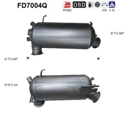 Soot/Particulate Filter, exhaust system Vw TRANSPORTER T5 Van · Vw TRANSPORTER T5 Bus · Vw MULTIVAN T5