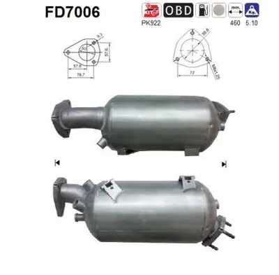 Soot/Particulate Filter, exhaust system Audi A6 C6 · Audi A4 B7 · Audi A4 B7 Avant