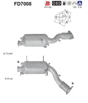 Soot/Particulate Filter, exhaust system Vw TOUAREG