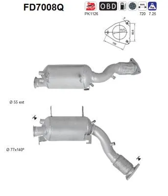 Soot/Particulate Filter, exhaust system Vw TOUAREG