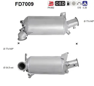 Soot/Particulate Filter, exhaust system Vw MULTIVAN T5 · Vw TRANSPORTER T5 Bus · Vw TRANSPORTER T5 Van