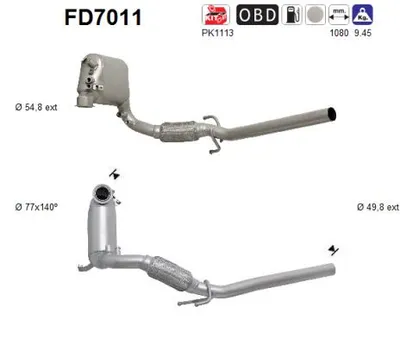 Soot/Particulate Filter, exhaust system Vw POLO IV · Seat IBIZA III · Seat CORDOBA