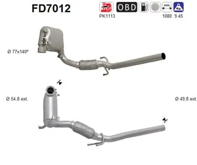 Soot/Particulate Filter, exhaust system Vw POLO IV · Seat IBIZA III · Seat CORDOBA