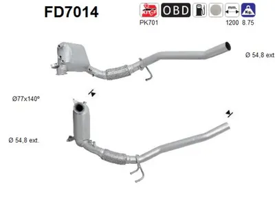 Soot/Particulate Filter, exhaust system Vw CADDY III Box Body/MPV · Skoda SUPERB II Estate · Audi A3