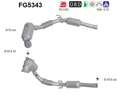 Soot/Particulate Filter, exhaust system Skoda KAROQ · Vw T-ROC · Vw ARTEON