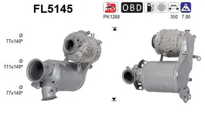 Soot/Particulate Filter, exhaust system Seat LEON ST · Vw GOLF VII Variant · Audi A3