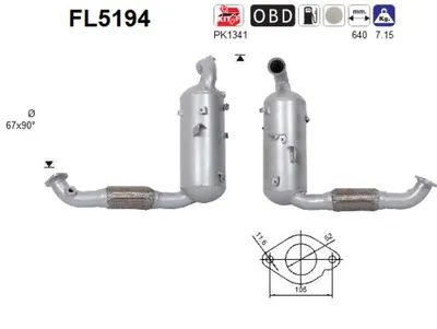 Soot/Particulate Filter, exhaust system Ford FOCUS III · Ford FOCUS III Turnier · Ford FOCUS III Saloon