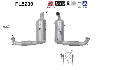 Soot/Particulate Filter, exhaust system Ford ECOSPORT · Ford B-MAX · Ford FIESTA VI
