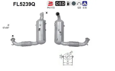 Soot/Particulate Filter, exhaust system Ford ECOSPORT · Ford B-MAX · Ford FIESTA VI