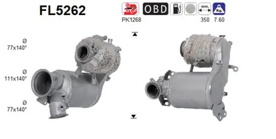 Soot/Particulate Filter, exhaust system Seat LEON ST · Seat LEON · Skoda OCTAVIA III