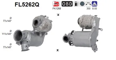 Soot/Particulate Filter, exhaust system Seat LEON ST · Seat LEON · Skoda OCTAVIA III