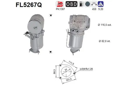 Soot/Particulate Filter, exhaust system Volvo XC90 II · Volvo V90 II Estate · Volvo S90 II
