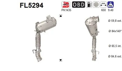 Soot/Particulate Filter, exhaust system Bmw 2 Active Tourer · Bmw 2 Gran Tourer · Mini MINI CLUBMAN